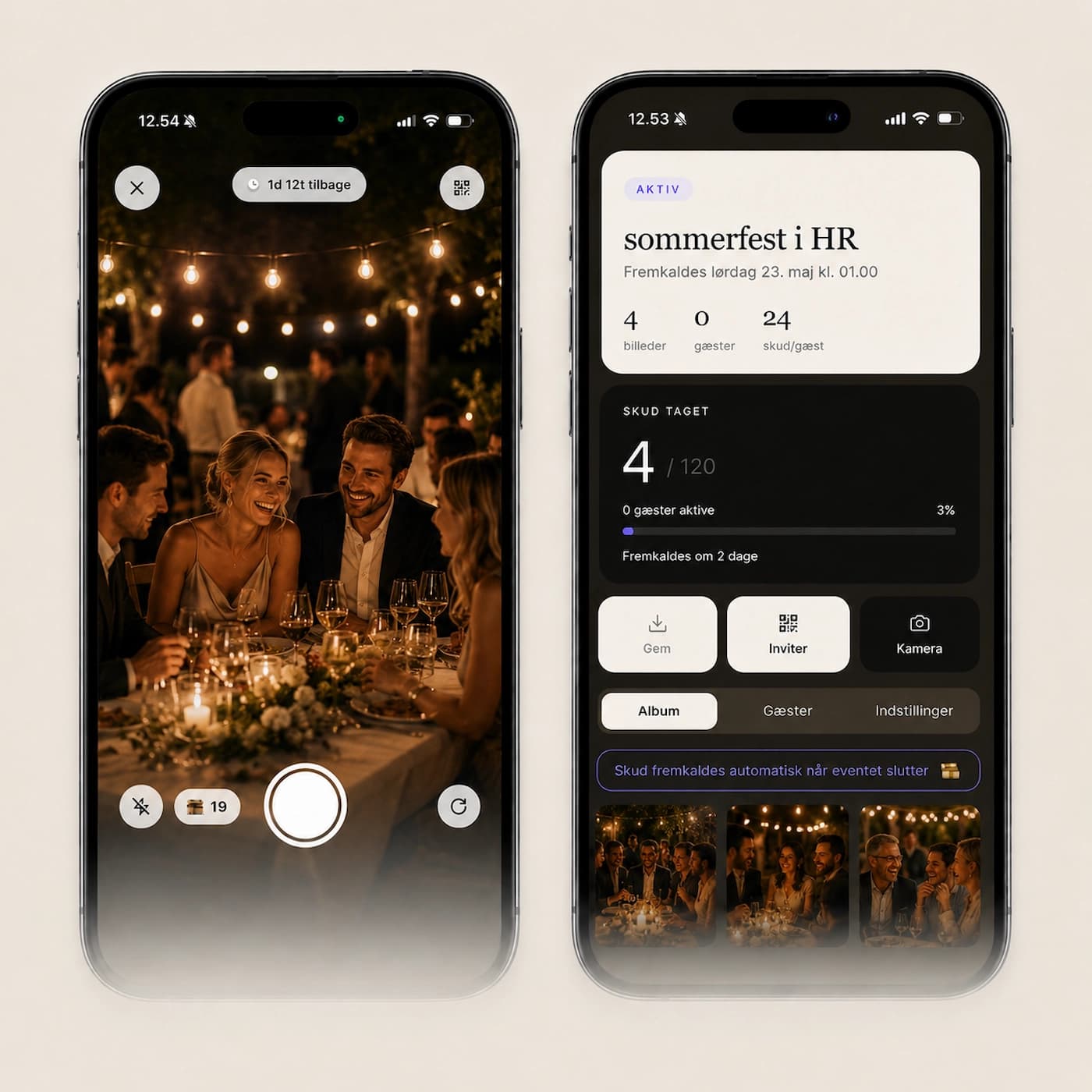 Kollega tager billede til firmaevent