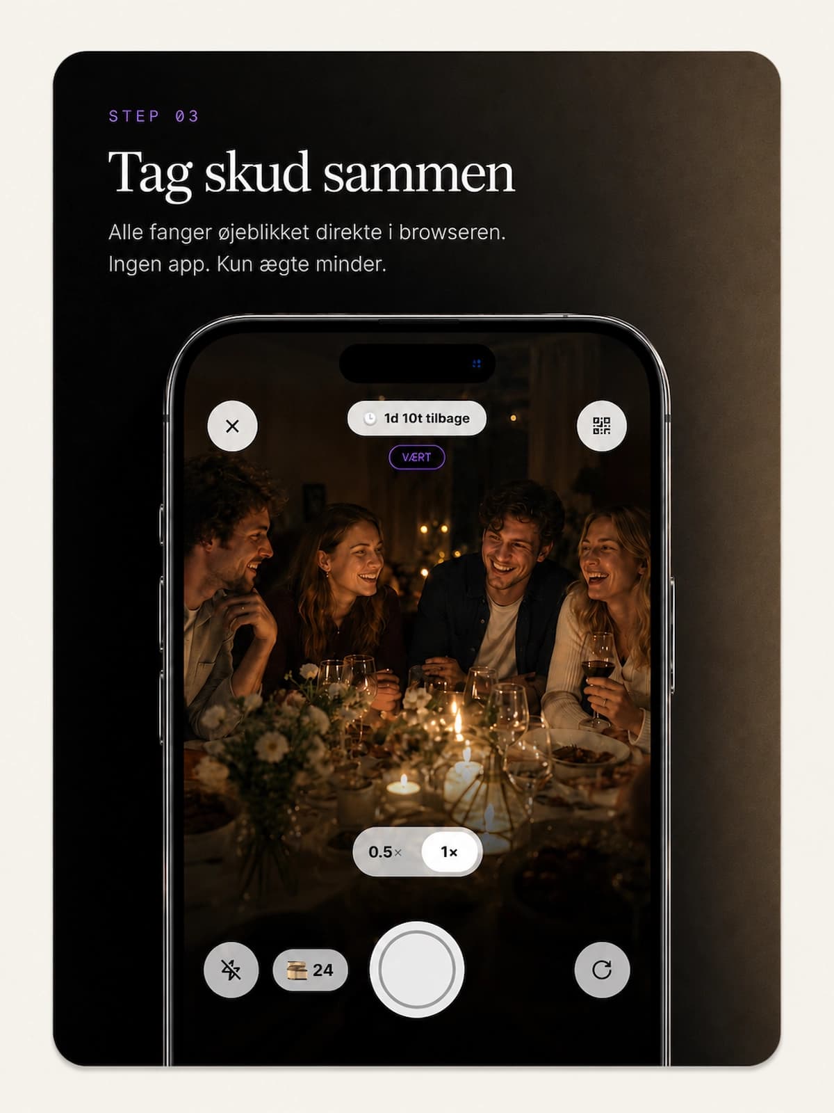 Browser-kamera interface til at tage skud